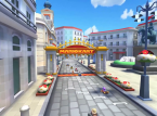 Luigi makan churros di Plaza Mayor mengumumkan sirkuit Madrid Mario Kart Tour